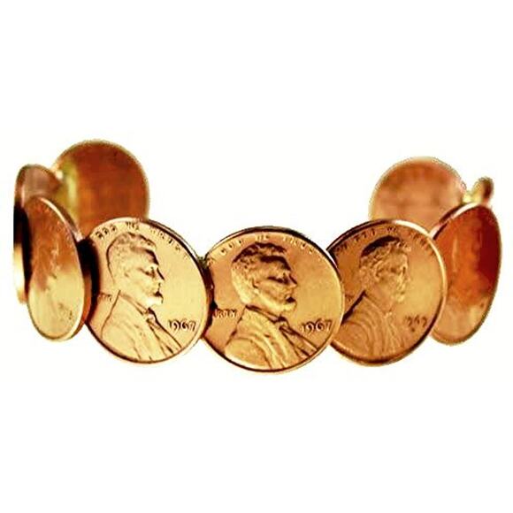 Wholesale Lot - 12 Assorted Copper Penny Bracelets - Picture 2 of 3